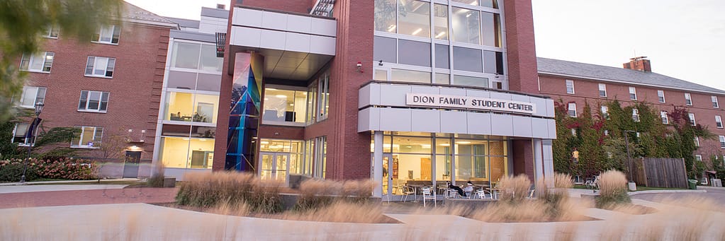 The Dion Student Center on the campus of Saint Michael's College in Colchester, Vermont. 