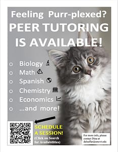 Academic Support flyer about Peer Tutoring