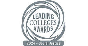 The 2025 Social Justice Award from Leading Colleges logo