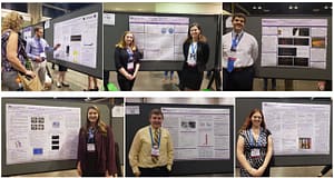 A collection of photos of Saint Michael's College students presenting at conferences. 