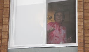 lady at window