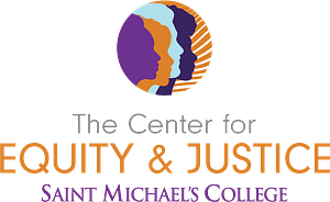 The Saint Michael's College Center for Equity and Justice logo.
