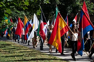 International flags Saint Michael's Campus