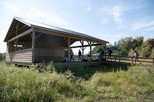 Lean To at the Natural Area. Outdoor Classroom.