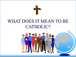 What does it mean to be catholic logo