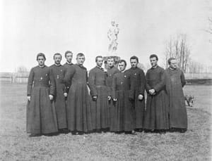 One of the earliest photos of Edmundites at Winooski Park (1903).