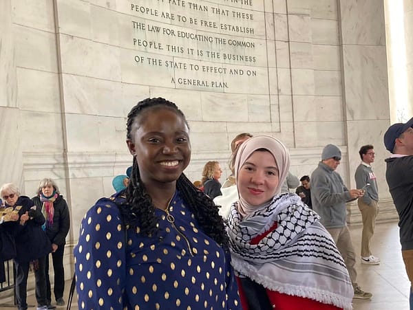 Chayma Bouzenag of Algeria at the Washington Monument