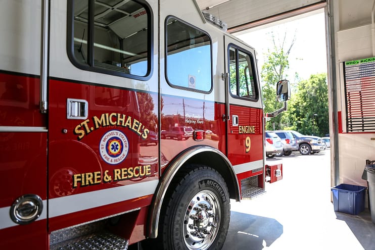 One of Saint Michael's College Fire and Rescue's fire engines. 