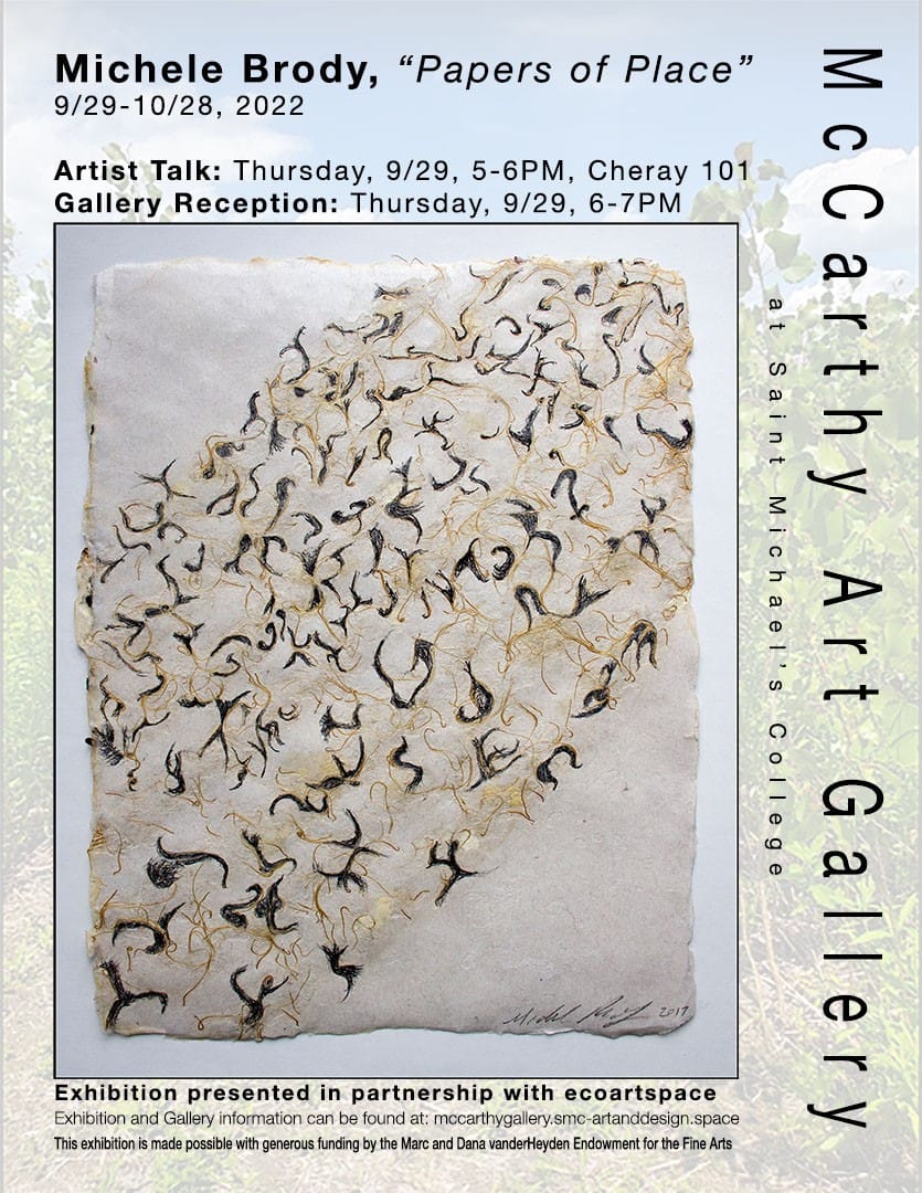 Artist Talk and Gallery Reception Michele Brody Saint Michael s