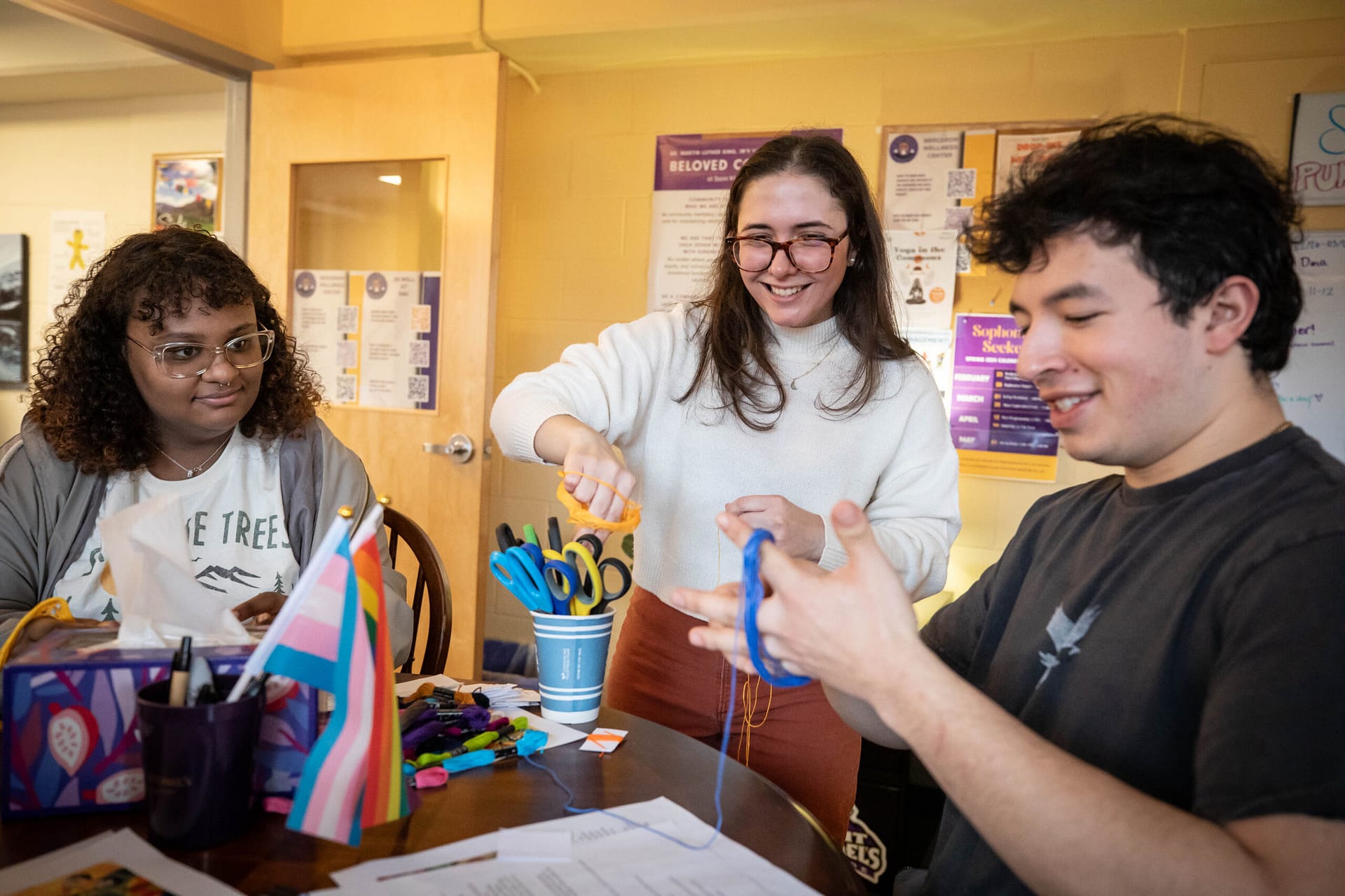 Students in Purposeful Learning made kits for Art from the Heart. (Photo by Cat Cutillo)