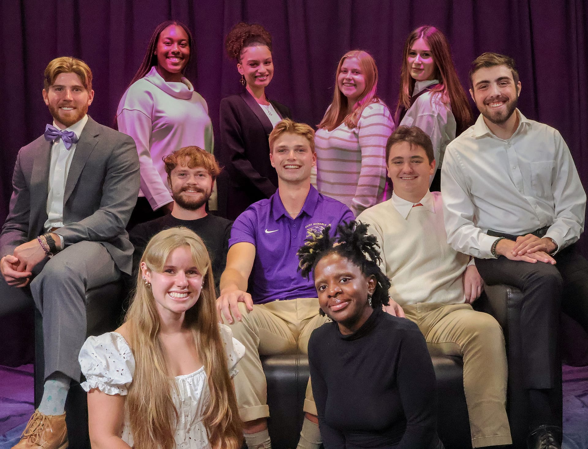 The Student Government Association executive board poses together. 