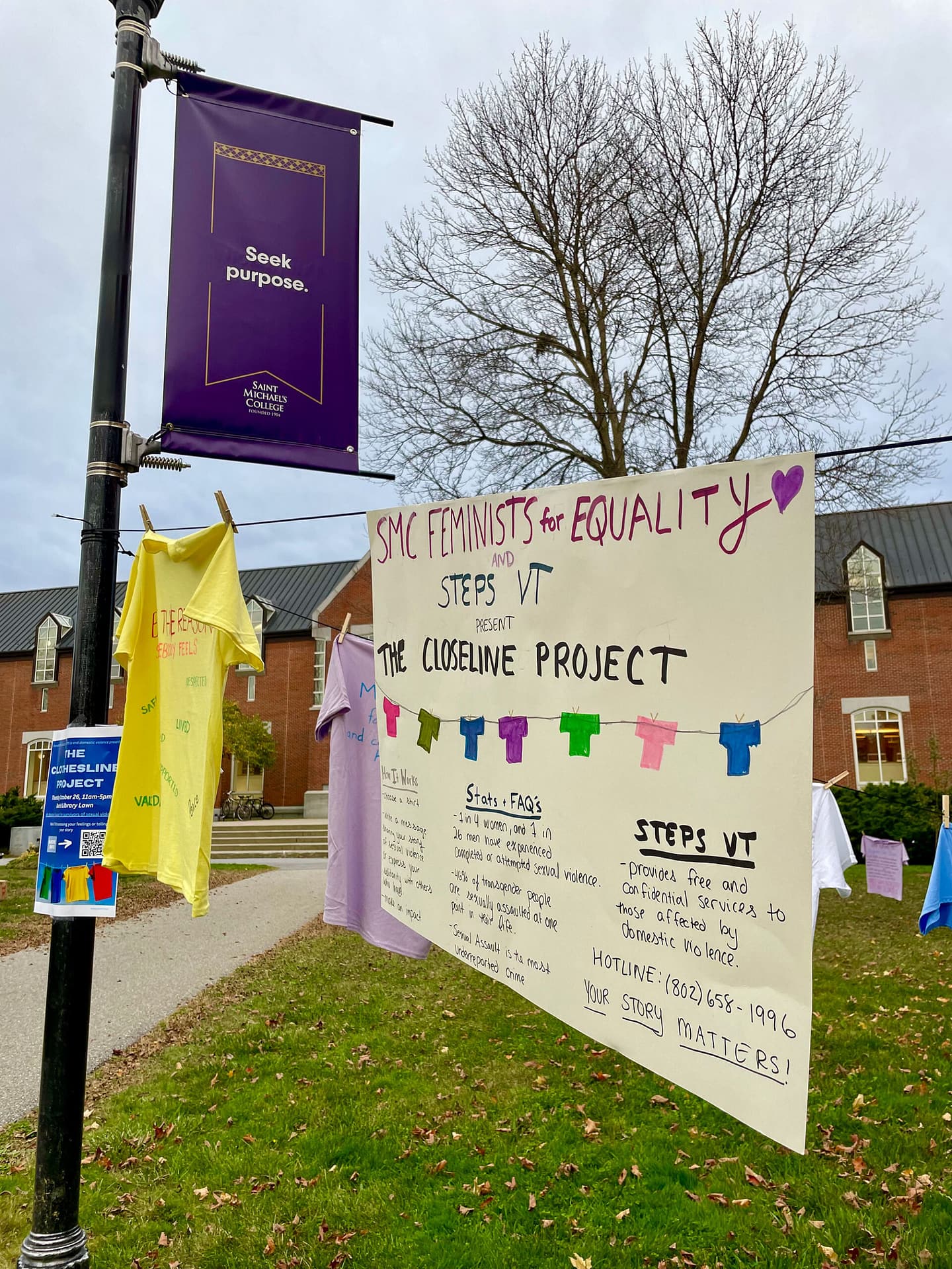 A project created on campus by the Saint Michael's College Feminists for Equality club.